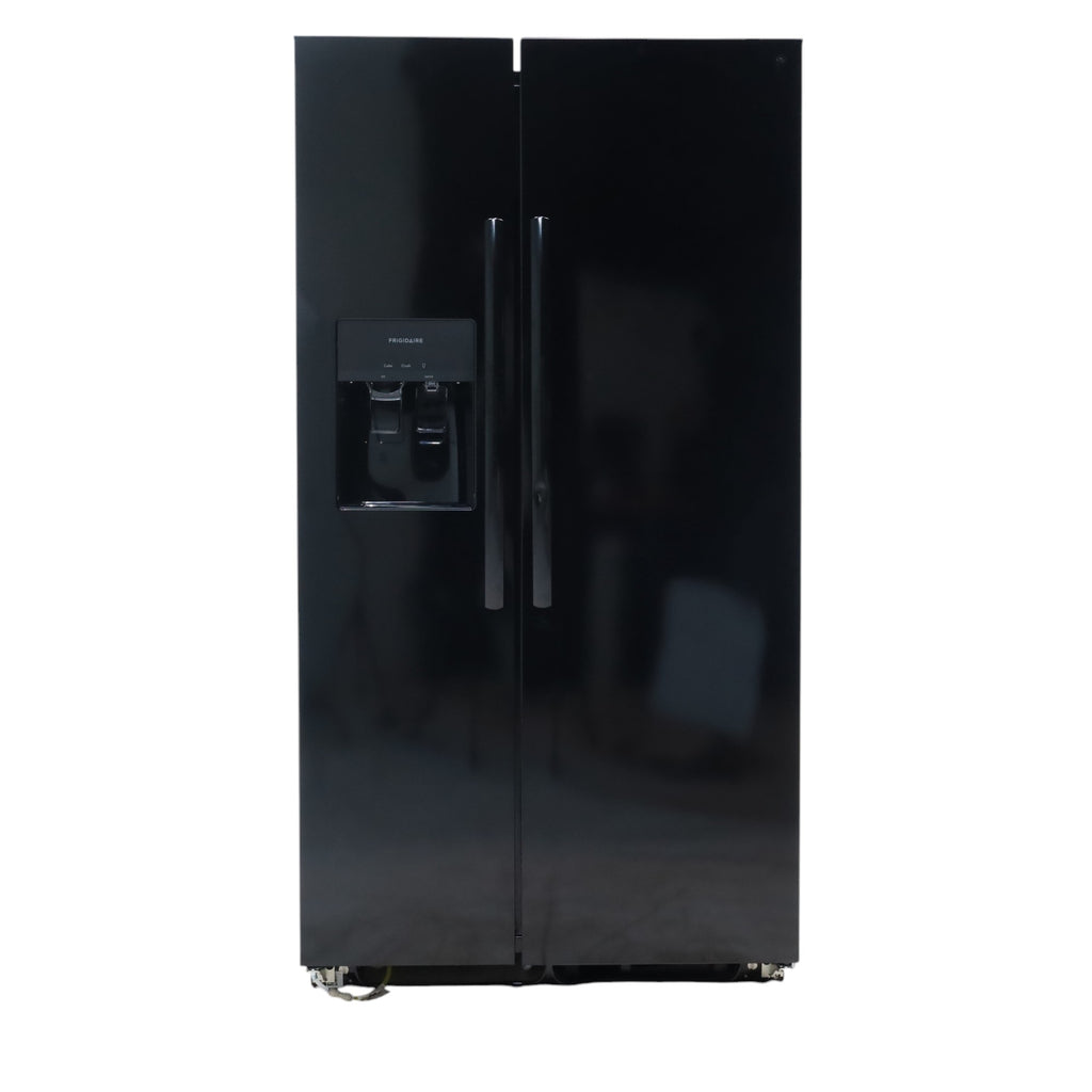 Pictures of Frigidaire Black 26 Cu. Ft. 36" Standard-Depth ENERGY STAR Side-by-Side Refrigerator with EvenTemp™ Cooling System - Scratch & Dent - Minor - Neu Appliance Outlet - Discount Appliance Outlet in Austin, Tx