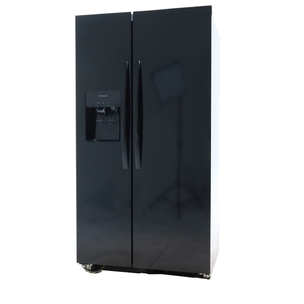 Frigidaire Black 26 Cu. Ft. 36" Standard-Depth ENERGY STAR Side-by-Side Refrigerator with EvenTemp™ Cooling System - Scratch & Dent - Minor