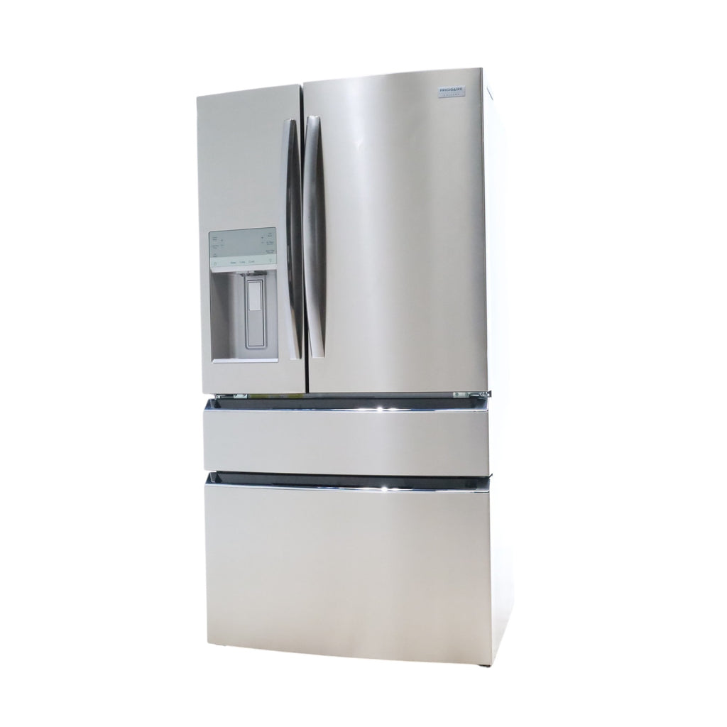 Counter-Depth Smudge-Proof Stainless Steel ENERGY STAR Frigidaire Gallery 21.5 cu. ft 4 Door French Door Refrigerator with OpenAccess Door - Scratch & Dent - Minor