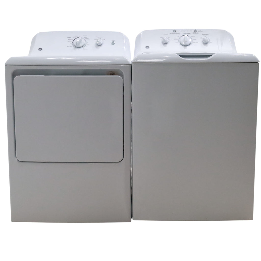 Pictures of GE 3.8 cu. ft. Top Load Washer with Heavy-Duty Agitator and 6.2 cu. ft. Electric Dryer with 120 ft Venting - Certified Refurbished - Neu Appliance Outlet - Discount Appliance Outlet in Austin, Tx