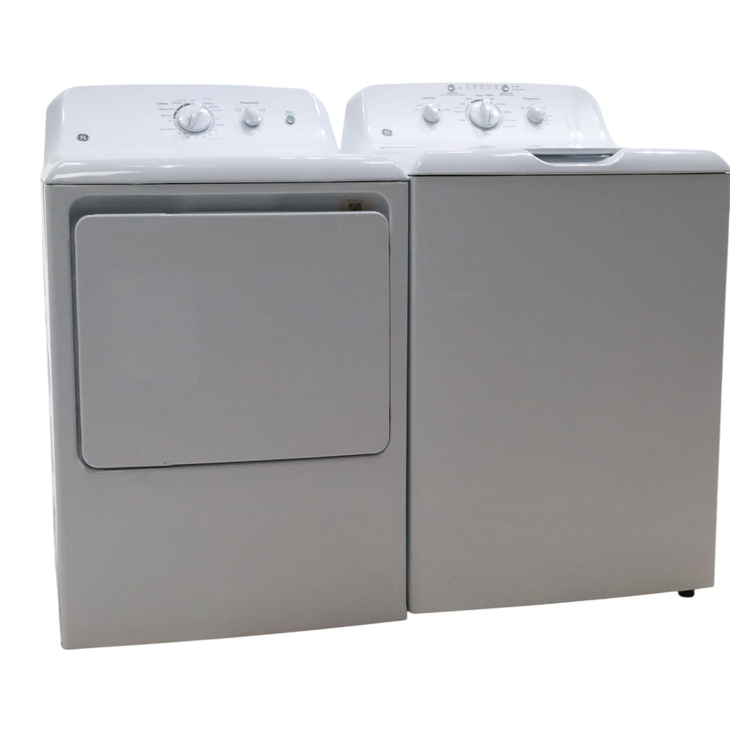 Pictures of GE 3.8 cu. ft. Top Load Washer with Heavy-Duty Agitator and 6.2 cu. ft. Electric Dryer with 120 ft Venting - Certified Refurbished - Neu Appliance Outlet - Discount Appliance Outlet in Austin, Tx