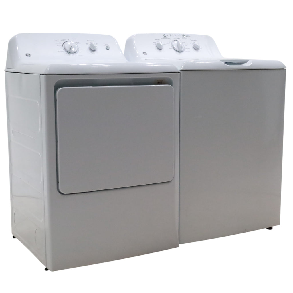 Pictures of GE 3.8 cu. ft. Top Load Washer with Heavy-Duty Agitator and 6.2 cu. ft. Electric Dryer with 120 ft Venting - Certified Refurbished - Neu Appliance Outlet - Discount Appliance Outlet in Austin, Tx