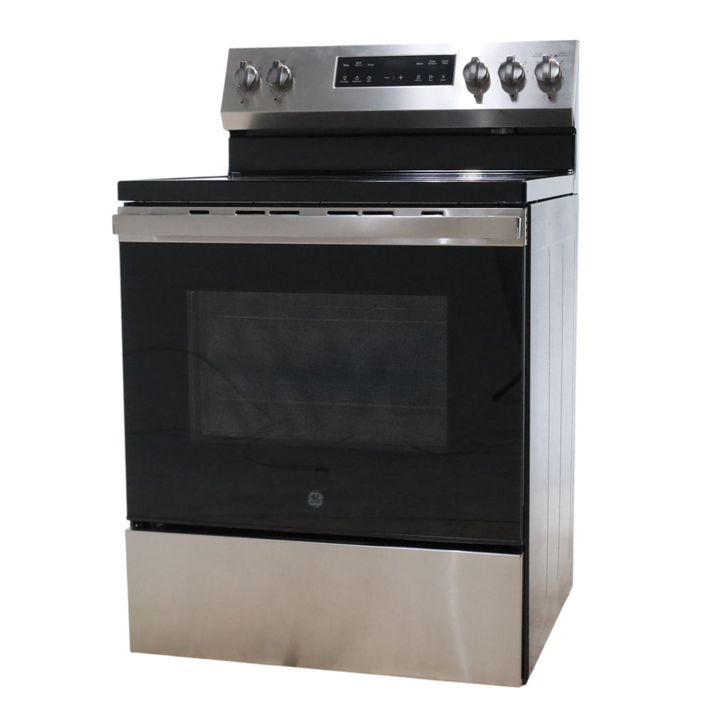 GE Stainless Steel 30" Free-Standing Electric Range with Crisp Mode - Open Box