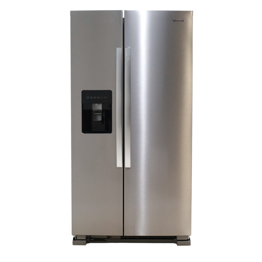 Pictures of Whirlpool 36' Wide Fingerprint Resistant Stainless Steel 24 cu ft Capacity Side By Side Refrigerator with Ice and Water Dispenser - Open Box - Neu Appliance Outlet - Discount Appliance Outlet in Austin, Tx