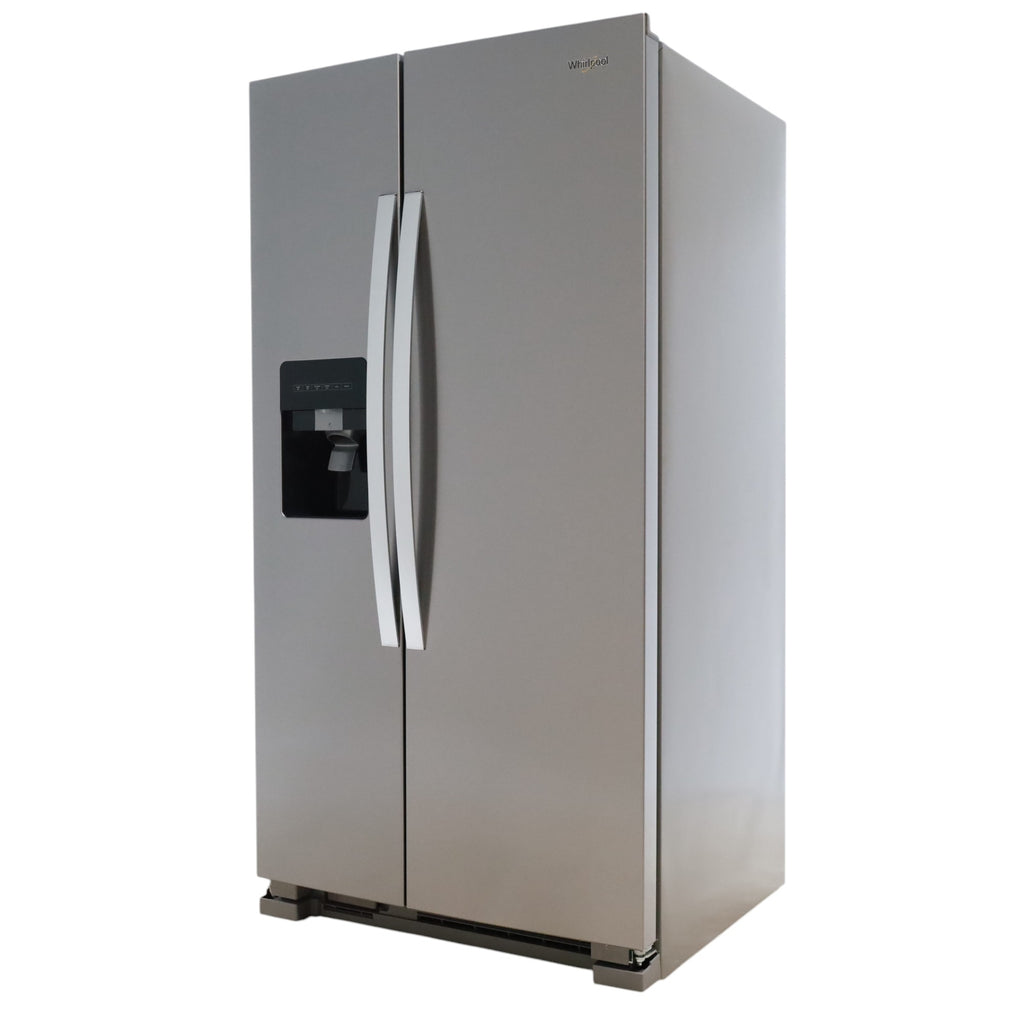 Pictures of Whirlpool 36' Wide Fingerprint Resistant Stainless Steel 24 cu ft Capacity Side By Side Refrigerator with Ice and Water Dispenser - Open Box - Neu Appliance Outlet - Discount Appliance Outlet in Austin, Tx