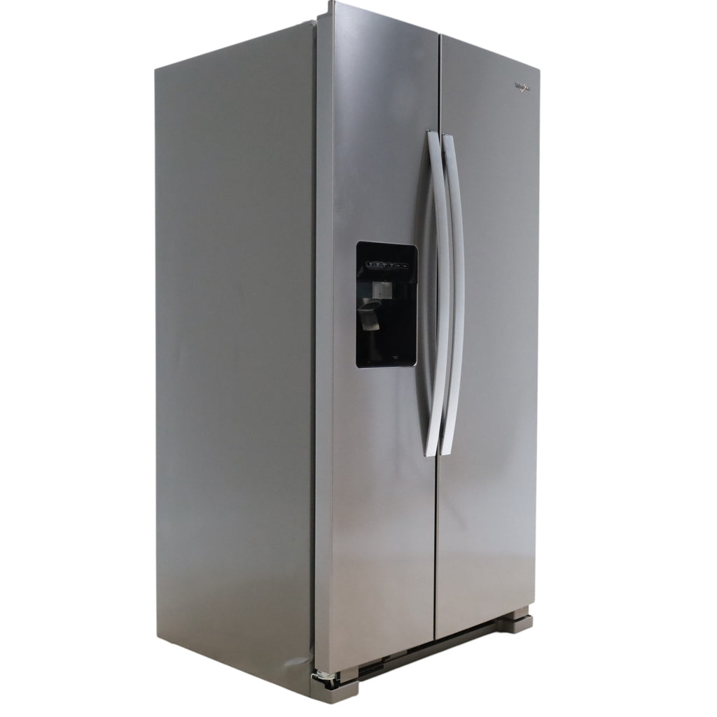 Whirlpool 36' Wide Fingerprint Resistant Stainless Steel 24 cu ft Capacity Side By Side Refrigerator with Ice and Water Dispenser - Open Box