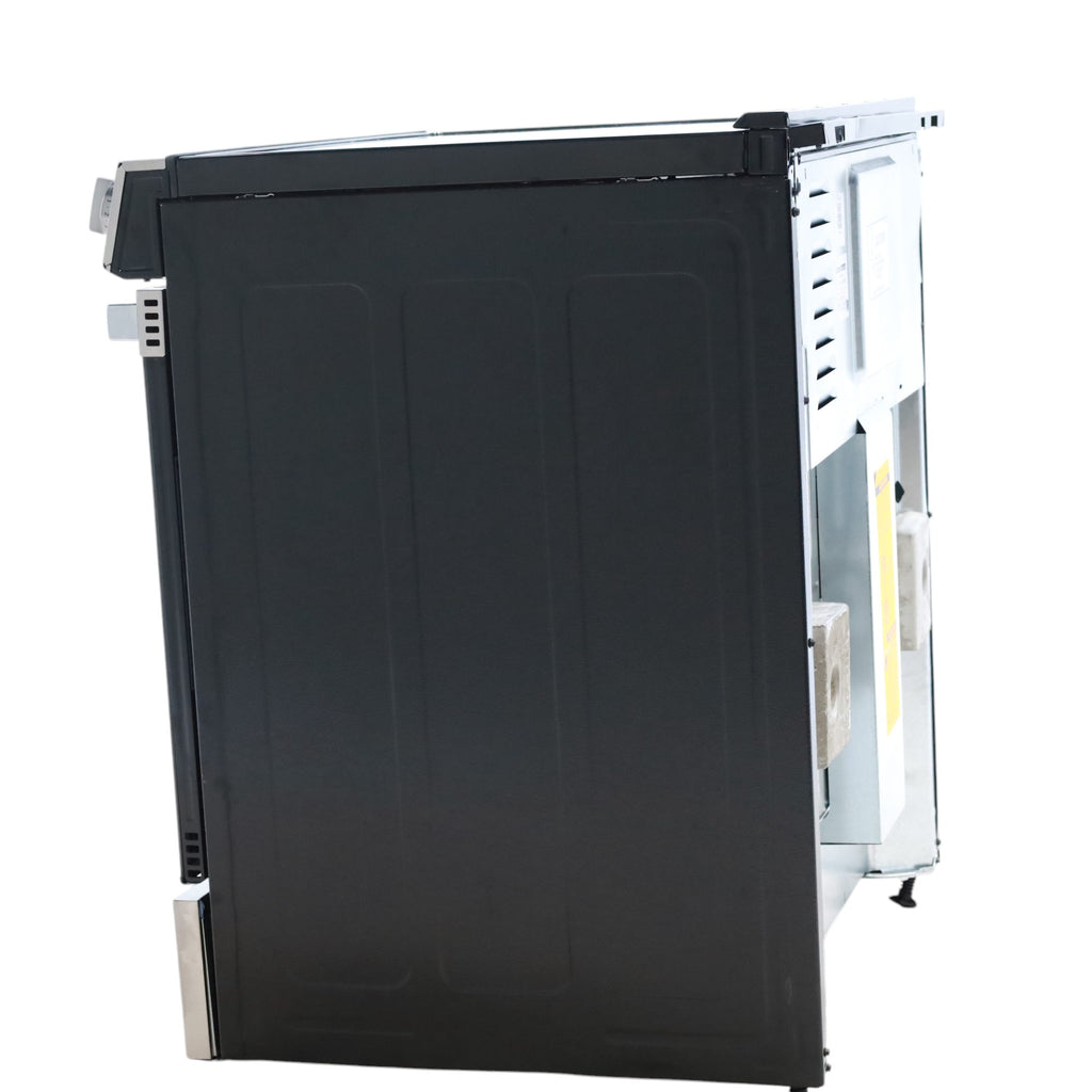 Pictures of GE® Stainless Steel 30" Front Control Slide-In Electric Range with Crisp Mode and 5 Burner Radiant Cooktop - Scratch & Dent - Open Box - Neu Appliance Outlet - Discount Appliance Outlet in Austin, Tx