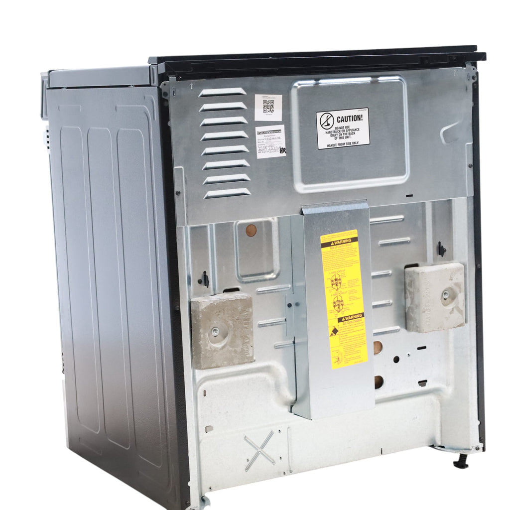 Pictures of GE® Stainless Steel 30" Front Control Slide-In Electric Range with Crisp Mode and 5 Burner Radiant Cooktop - Scratch & Dent - Open Box - Neu Appliance Outlet - Discount Appliance Outlet in Austin, Tx