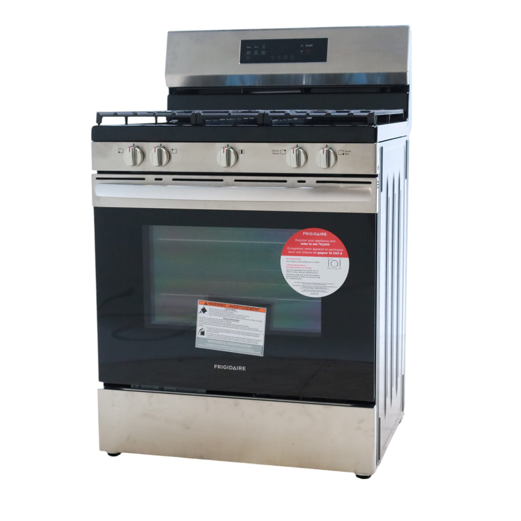 Frigidaire Stainless Steel 30" Gas Range with Air Fry and Five Burner Cooktop - Scratch & Dent - Minor