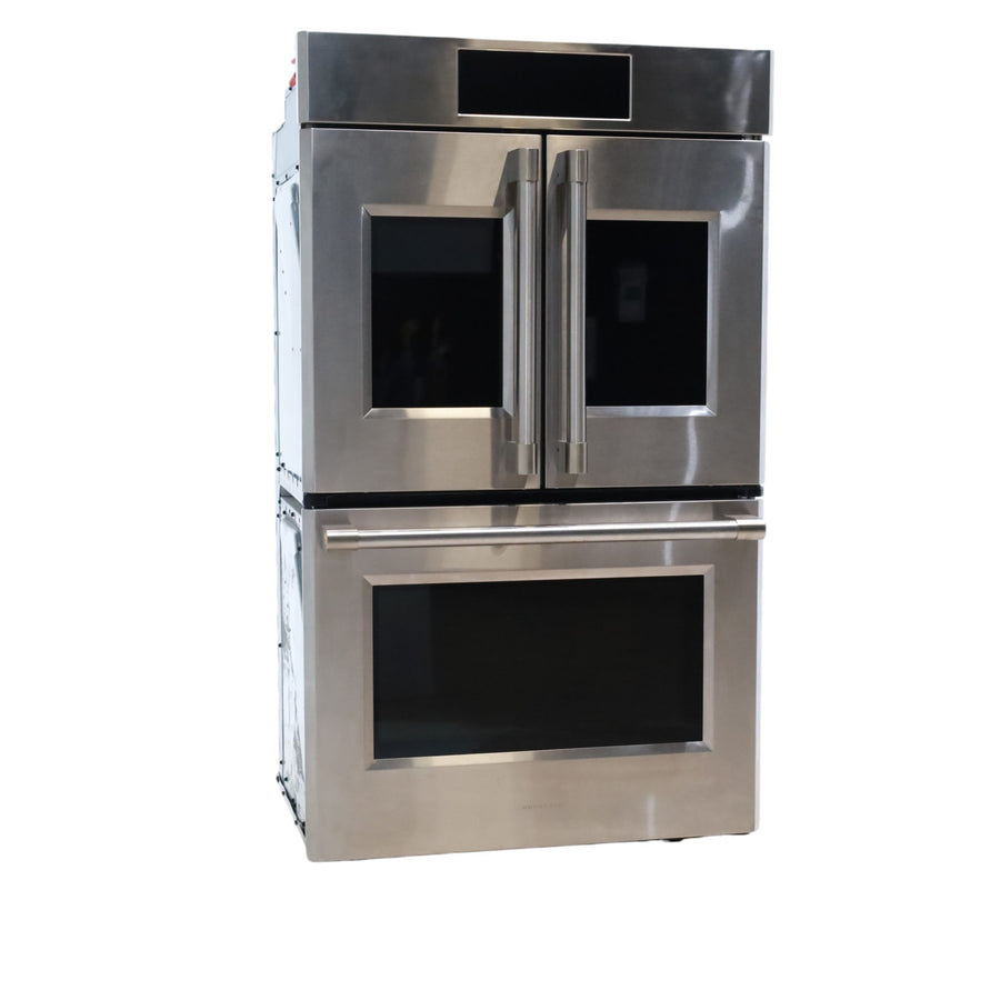 Monogram 30" French-Door Electric Convection Double Wall Oven with WiFi Connect Stainless Steel - ZTDX1FPSNSS - Open Box