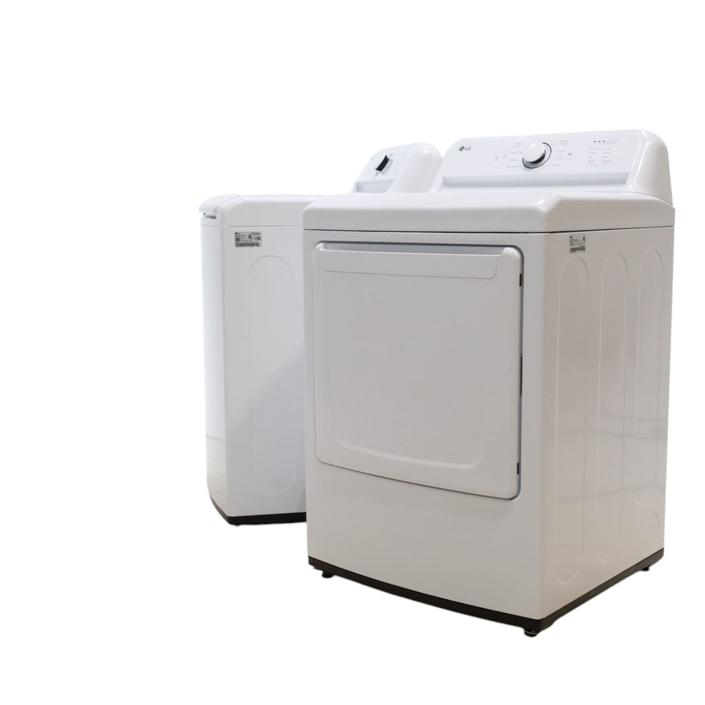 ENERGY STAR LG 4.1 cu. ft. Top Load Washing Machine with 4-Way Agitator and  ENERGY STAR LG 7.3 cu. ft. Electric Dryer with Smart Diagnosis - Scratch & Dent - Minor