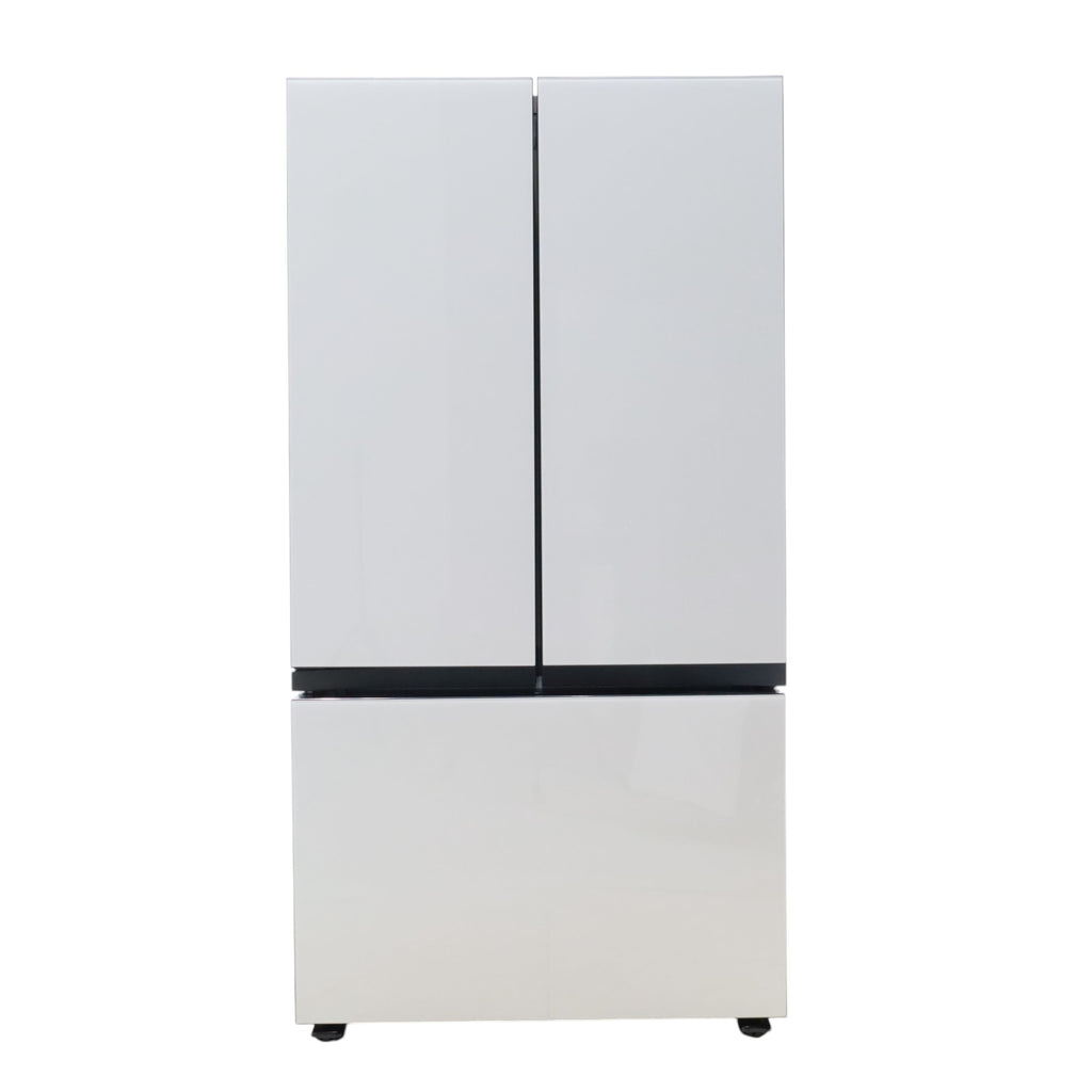 Pictures of Samsung Bespoke 3-Door French Door Refrigerator (30 cu. ft.) with Beverage Center™ in White Glass - Open Box - Neu Appliance Outlet - Discount Appliance Outlet in Austin, Tx