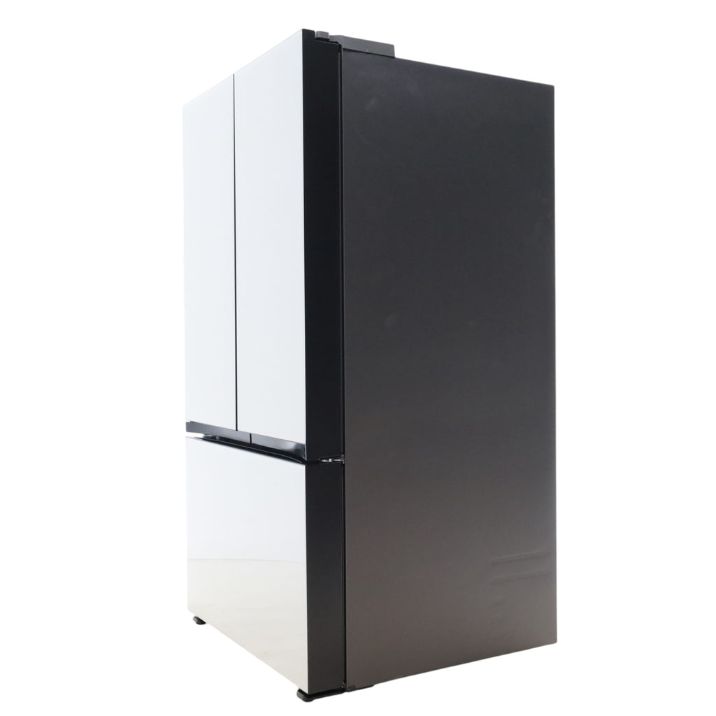 Samsung Bespoke 3-Door French Door Refrigerator (30 cu. ft.) with Beverage Center™ in White Glass - Open Box