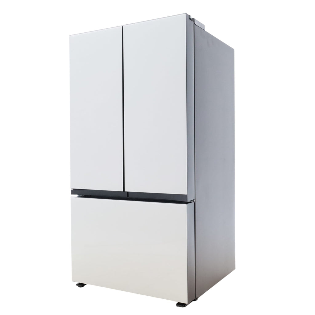 Pictures of Samsung Bespoke 3-Door French Door Refrigerator (30 cu. ft.) with Beverage Center™ in White Glass - Open Box - Neu Appliance Outlet - Discount Appliance Outlet in Austin, Tx