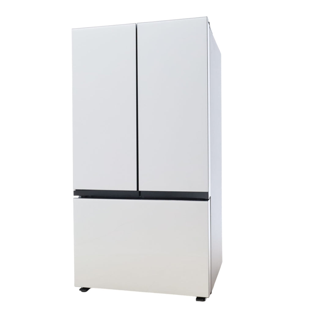 Pictures of Samsung Bespoke 3-Door French Door Refrigerator (30 cu. ft.) with Beverage Center™ in White Glass - Open Box - Neu Appliance Outlet - Discount Appliance Outlet in Austin, Tx