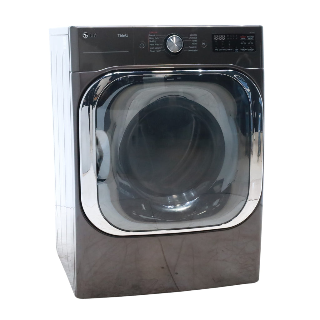 Pictures of LG Black Steel 9.0 cu. ft. Mega Capacity Smart wi-fi Enabled Front Load Electric Dryer with TurboSteam™ and Built-In Intelligence - Open Box - Neu Appliance Outlet - Discount Appliance Outlet in Austin, Tx