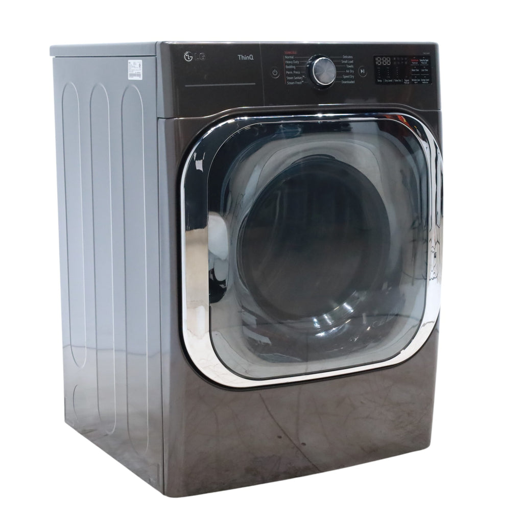 Pictures of LG Black Steel 9.0 cu. ft. Mega Capacity Smart wi-fi Enabled Front Load Electric Dryer with TurboSteam™ and Built-In Intelligence - Open Box - Neu Appliance Outlet - Discount Appliance Outlet in Austin, Tx
