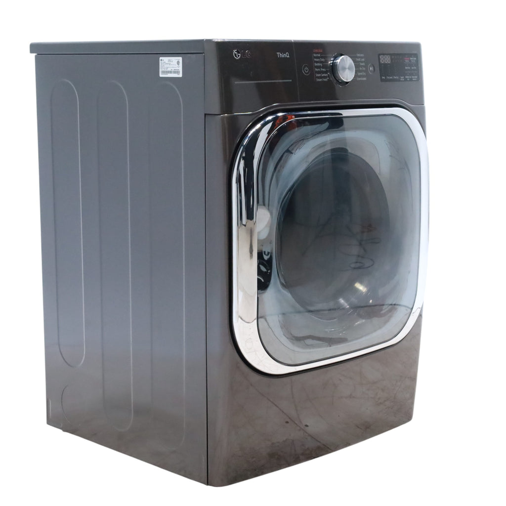 Pictures of LG Black Steel 9.0 cu. ft. Mega Capacity Smart wi-fi Enabled Front Load Electric Dryer with TurboSteam™ and Built-In Intelligence - Open Box - Neu Appliance Outlet - Discount Appliance Outlet in Austin, Tx
