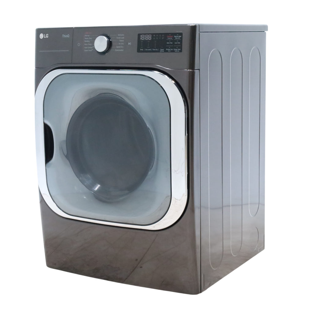LG Black Steel 9.0 cu. ft. Mega Capacity Smart wi-fi Enabled Front Load Electric Dryer with TurboSteam™ and Built-In Intelligence - Open Box