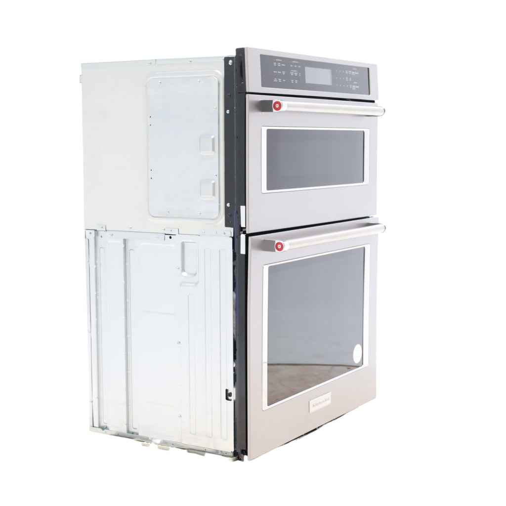 Pictures of KitchenAid® Print Shield Stainless 30" Combination Microwave Wall Ovens with Air Fry Mode and Even-Heat™ True Convection KOEC530PPS - Open Box - Neu Appliance Outlet - Discount Appliance Outlet in Austin, Tx