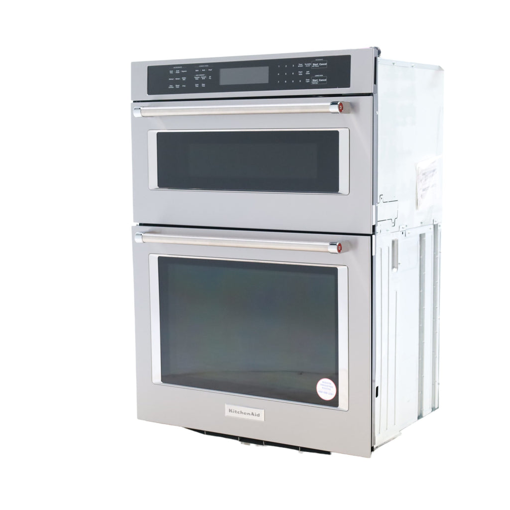 KitchenAid® Print Shield Stainless 30" Combination Microwave Wall Ovens with Air Fry Mode and Even-Heat™ True Convection KOEC530PPS - Open Box