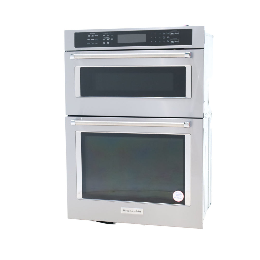 KitchenAid® Print Shield Stainless 30" Combination Microwave Wall Ovens with Air Fry Mode and Even-Heat™ True Convection KOEC530PPS - Open Box