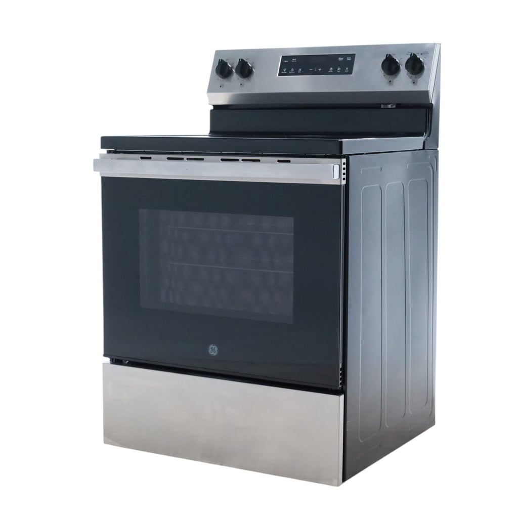 GE® Stainless Steel ENERGY STAR® 30" Free-Standing Electric Range with 4 Burner Radiant Cooktop GRF400SVSS - Scratch & Dent - Minor