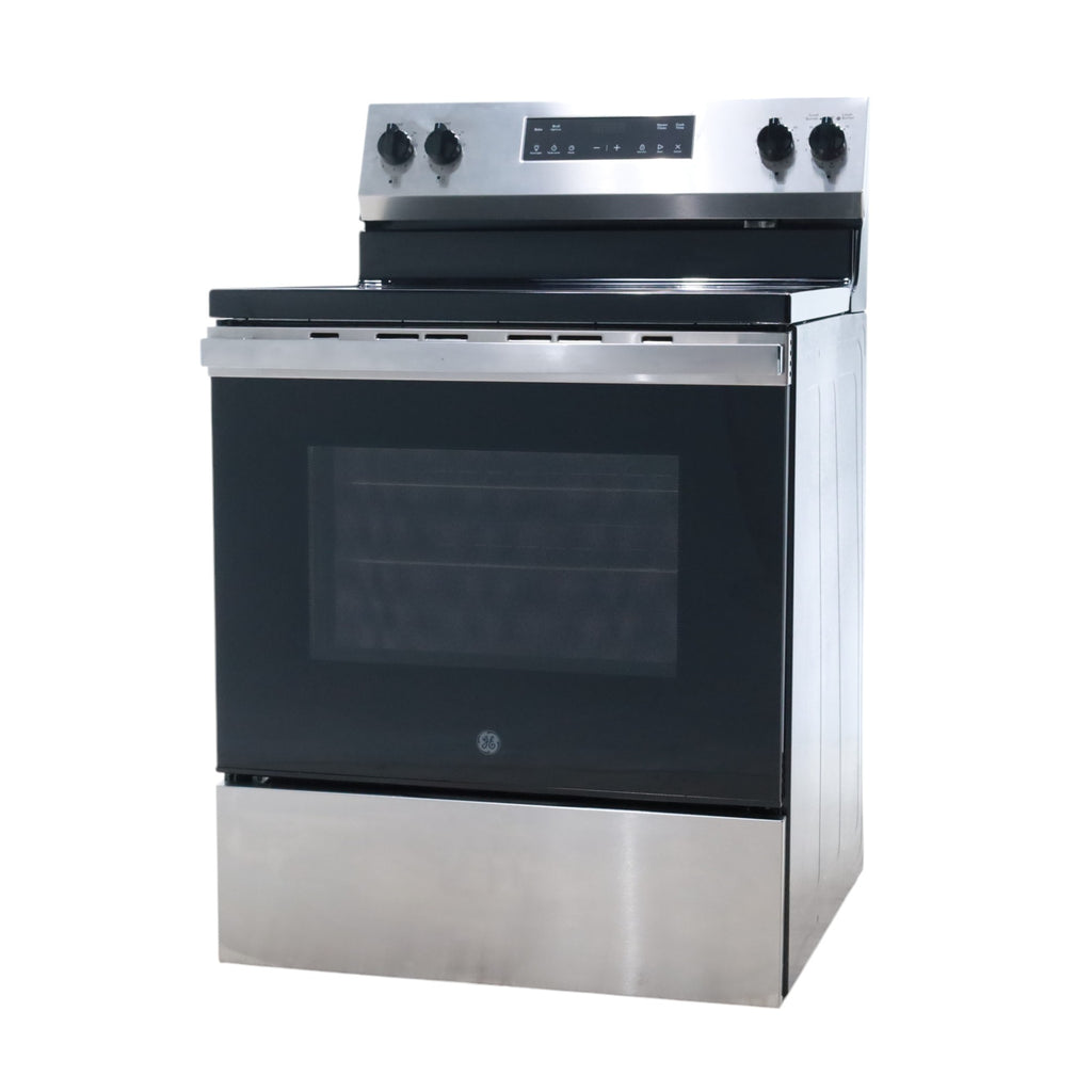 GE® Stainless Steel ENERGY STAR® 30" Free-Standing Electric Range with 4 Burner Radiant Cooktop GRF400SVSS - Scratch & Dent - Minor