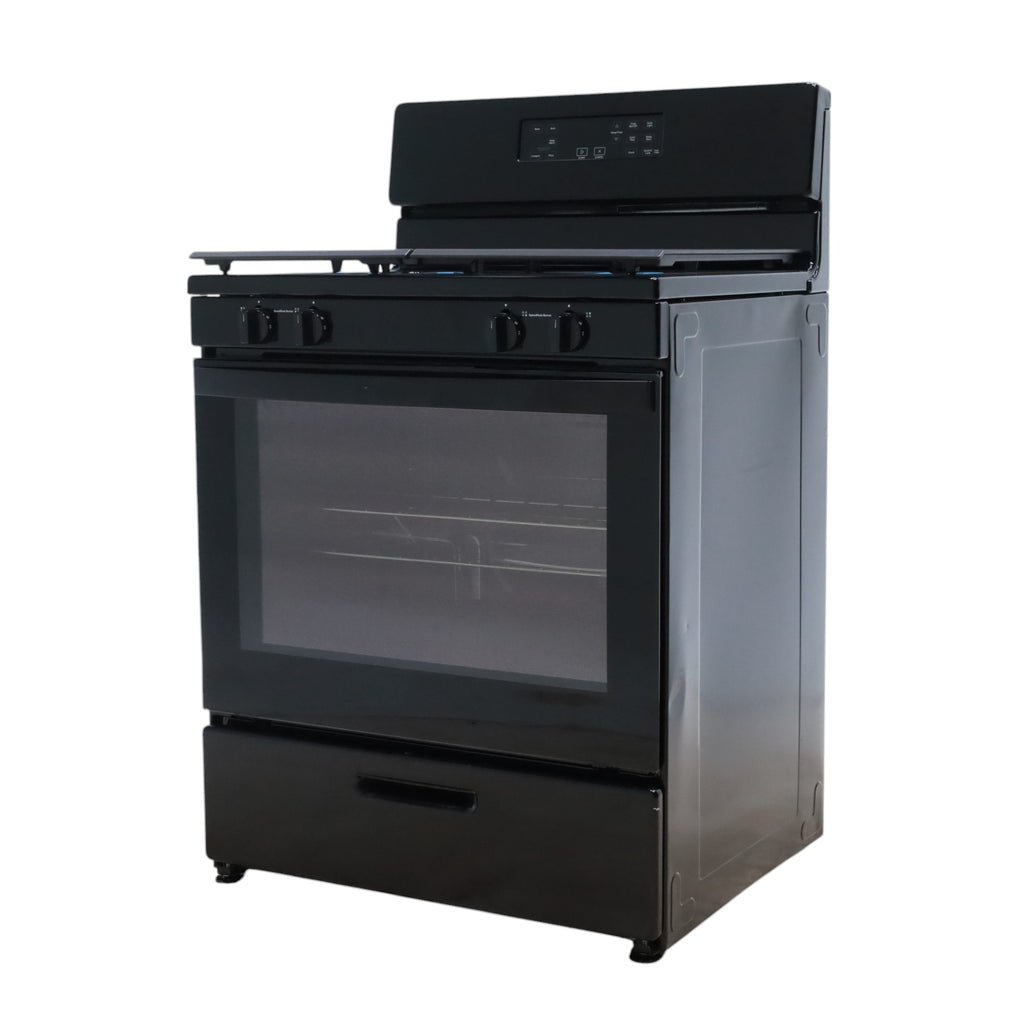 Pictures of Whirlpool Black 5.1 Cu. Ft. Freestanding Gas Range with Broiler Drawer and Frozen Bake Technology - Scratch & Dent - Minor - Neu Appliance Outlet - Discount Appliance Outlet in Austin, Tx
