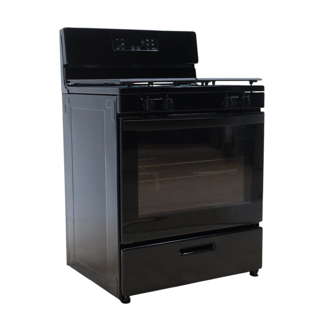 Whirlpool Black 5.1 Cu. Ft. Freestanding Gas Range with Broiler Drawer and Frozen Bake Technology - Scratch & Dent - Minor
