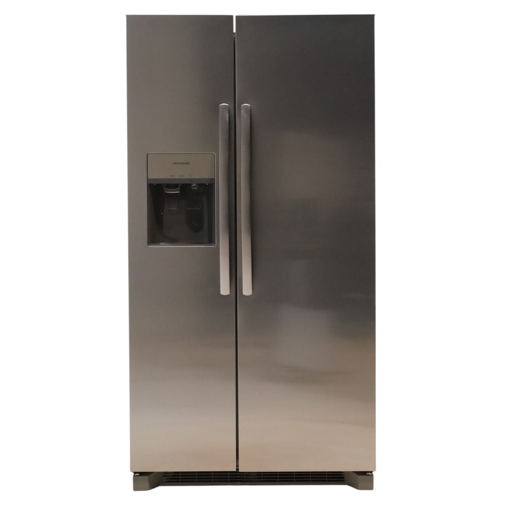 Pictures of ENERGY STAR Frigidaire Fingerprint Resistant Stainless Steel 25.6 cu. ft. Side by Side Refrigerator with Water and Ice Dispenser - Scratch & Dent - Minor - Neu Appliance Outlet - Discount Appliance Outlet in Austin, Tx