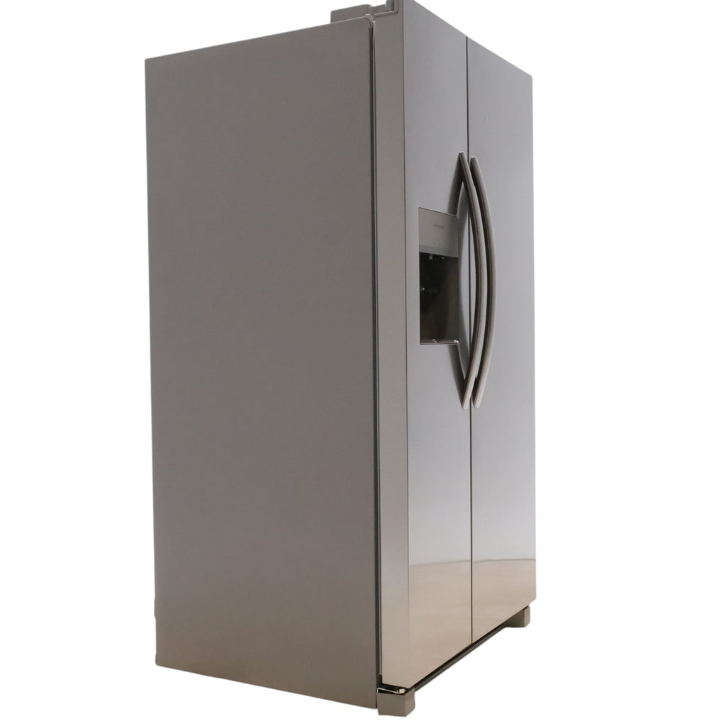 ENERGY STAR Frigidaire Fingerprint Resistant Stainless Steel 25.6 cu. ft. Side by Side Refrigerator with Water and Ice Dispenser - Scratch & Dent - Minor