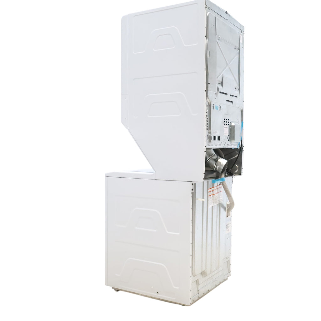 GE 3.8 cu. ft. Laundry Center Washer and 5.9 cu. ft. Gas Dryer with Electro-Mechanical Rotary Dial Controls GUD27GSSMWW - Scratch & Dent - Minor
