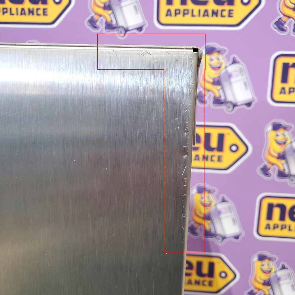 Frigidaire 25.6 cu. ft. ENERGY STAR Side by Side Refrigerator with Exterior Water and Ice Dispenser in Stainless Steel 3SD940 - FRSS2623AS - Scratch & Dent (Minor)