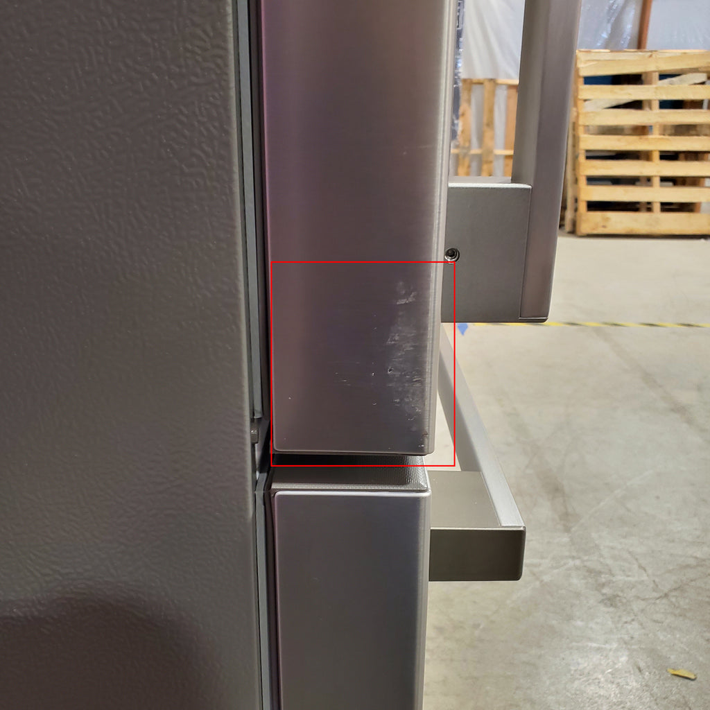 Hisense Counter Depth Bottom Freezer 17.2 Cu. Ft. Refrigerator with LED Lighting and Super Cool and Super Freeze in Fingerprint Stainless Steel 24SD053 - HRB171N6ASE - Scratch and Dent (Minor)