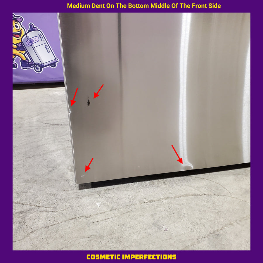 LG 26 cu ft ENERGY STAR Counter-Depth Smart French Door Refrigerator in Fingerprint Resistant Stainless Steel with Dual Ice Maker LRFXC2606S - Scratch & Dent (Major)