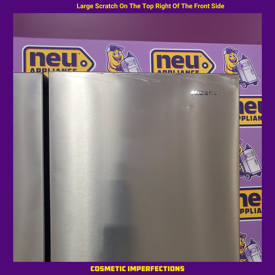 Hisense PureFlat 25.6-cu ft 4-Door Smart French Door ENERGY STAR Refrigerator in Stainless Steel with Ice Maker, Water and Ice Dispenser HRM260N6TSE - Scratch & Dent (Moderate)