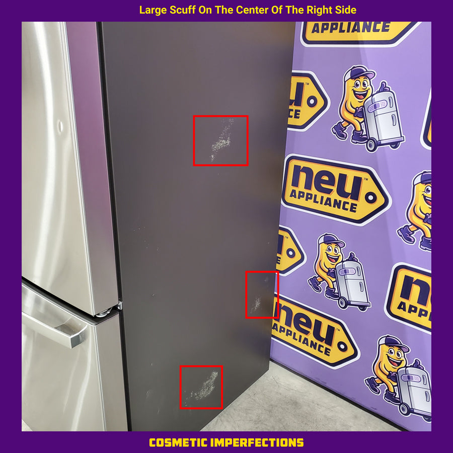 GE Energy Star 3 Door French Door 27.7 Cu. Ft. Refrigerator with TwinChill Evaporators in Fingerprint Resistant Stainless Steel GFE28GYNFS - Scratch & Dent (Major)