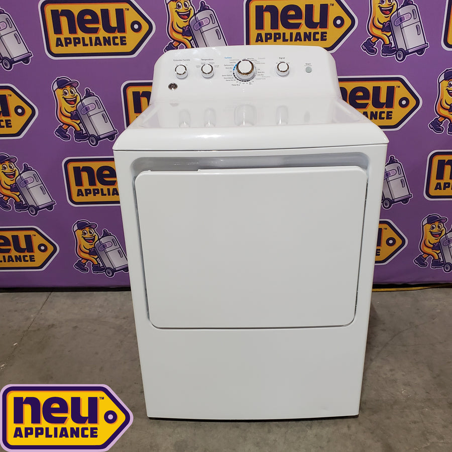 GE White Electric 7.2 Cu. Ft. Dryer with Aluminized Alloy Drum GTD42EASJWW - Certified Refurbished