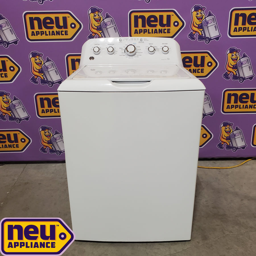 GE® 4.5 cu. ft. Capacity Washer with Stainless Steel Basket in White GTW485ASJWS - Certified Refurbished