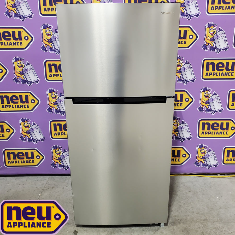 Vissani 18.1 cu. ft. Top Freezer Refrigerator in Fingerprint Resistant Stainless Steel Look, Garage Ready MDTF18SSR5 - Scratch & Dent (Moderate)