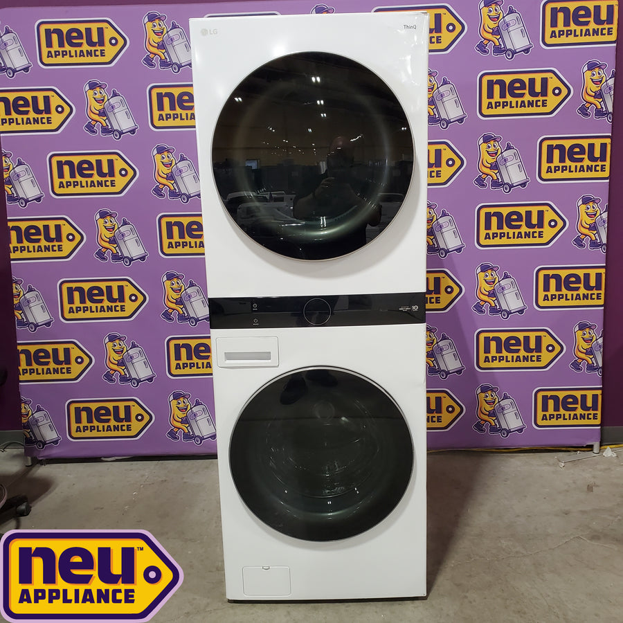 LG Front Load Wash Tower with Center Control 4.5 Cu. Ft. Washer and 7.4 Cu. Ft. Dryer WKE100HWA - Scratch & Dent (Moderate)