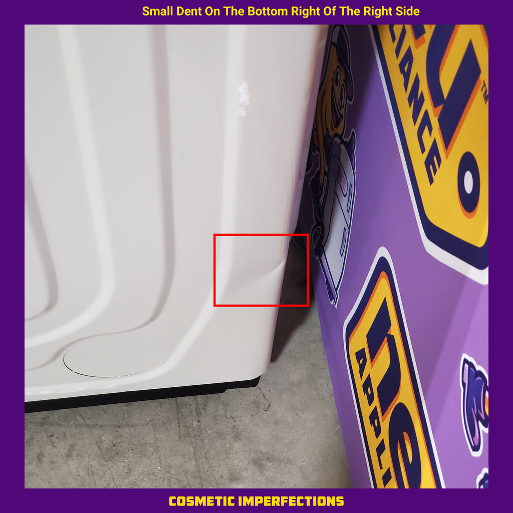 Pictures of Samsung Extra Large Steam Cycle Vented Electric Dryer Energy Star Certified in Ivory 1CR02123 - DVE55A7300E - Scratch & Dent (Moderate) - Neu Appliance Outlet - Discount Appliance Outlet in Austin, Tx