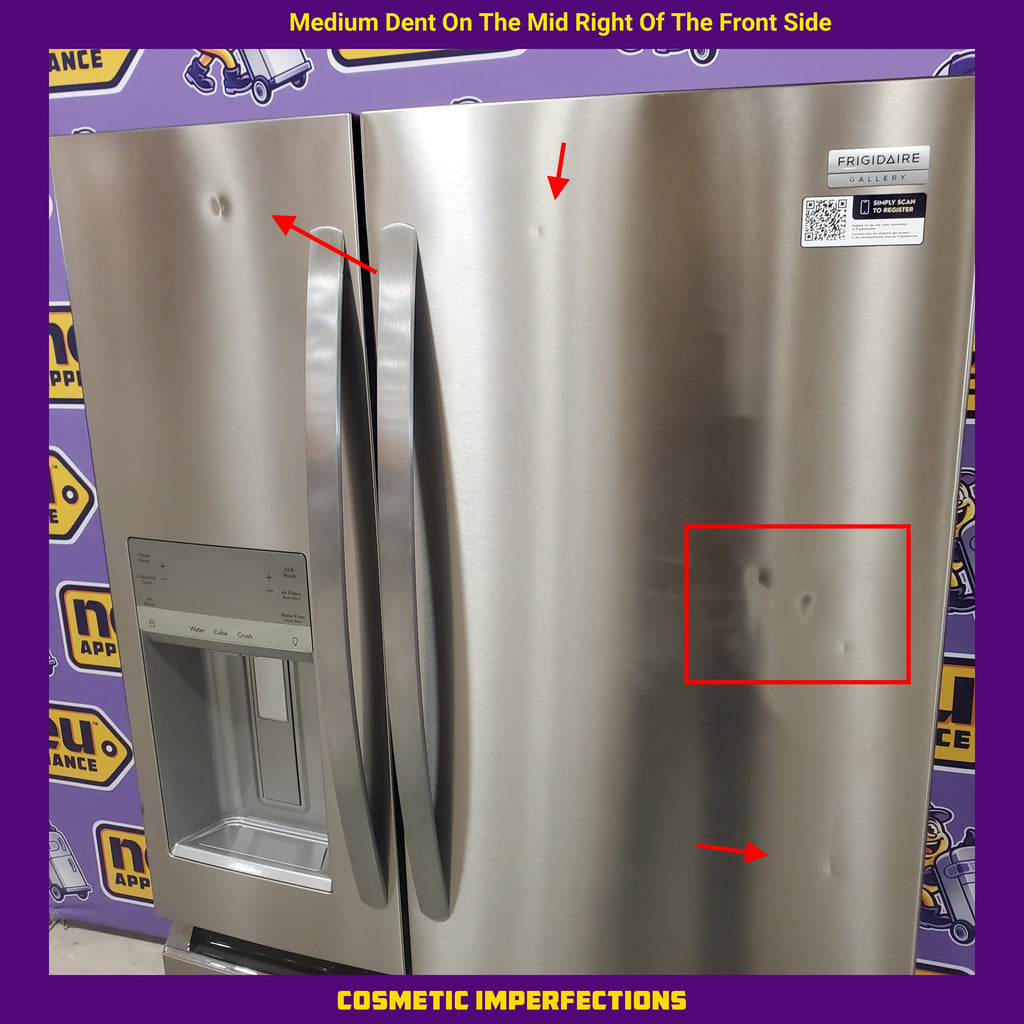 Pictures of Frigidaire Gallery 22 Cu. Ft. 4-Door Counter-depth French Door Refrigerator with Ice Maker (Fingerprint Resistant Stainless Steel) ENERGY STAR 20SD142 - GRMC2273CF - Scratch & Dent (Moderate) - Neu Appliance Outlet - Discount Appliance Outlet in Austin, Tx
