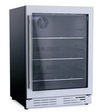 Elica 24 Inch Beverage Center with 4.8 Cu. Ft. Capacity, Slide Out Shelves, UV Coated Double Panel Glass Door, Temperature/Humidity Sensors, and Sabbath Mode EBS51SS1 - Open Box
