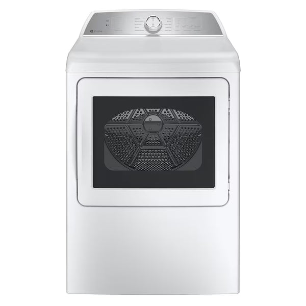 GE Profile™ ENERGY STAR® 7.4 cu. ft. Capacity aluminized alloy drum Electric Dryer with Sanitize Cycle and Sensor Dry GE9917 - PTD60EBSRWS - New In Box