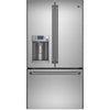 GE Cafe 27.8-cu ft French Door Refrigerator with Ice Maker, Water and Ice Dispenser ENERGY STAR in Stainless Steel 31131SD21 - CFE28TSHSS - Scratch & Dent (Minor)