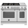 Pictures of Bertazzoni Master Series 48 Inch Freestanding Gas Range with 6 Sealed Burners, 7 cu. ft. Total Oven Capacity, Double Oven, European Convection Oven, and Electric Griddle: Natural Gas 11113107 - MAS486BTFGMX - Scratch & Dent (Minor) - Neu Appliance Outlet - Discount Appliance Outlet in Austin, Tx
