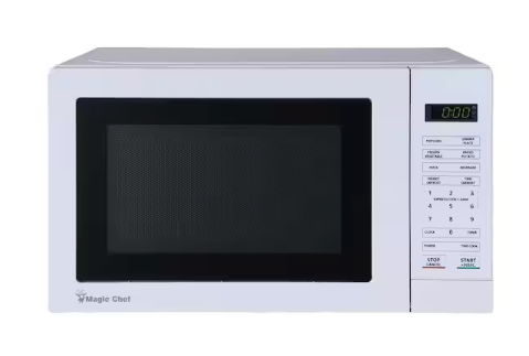 Magic Chef 17.3 in W, 0.7 cu. ft. Countertop Microwave, in White with 700-Watt Cooking Power HMM770W3 - Open Box