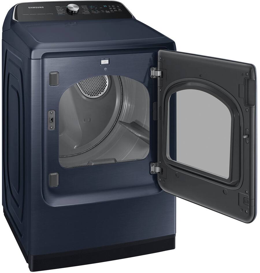 Samsung Brushed Navy Blue 7.4 cu. ft. Smart Vented Electric Dryer with Pet Care Dry and Steam Sanitize+ 6SD083 - DVE54CG7150D - Scratch & Dent (Minor)